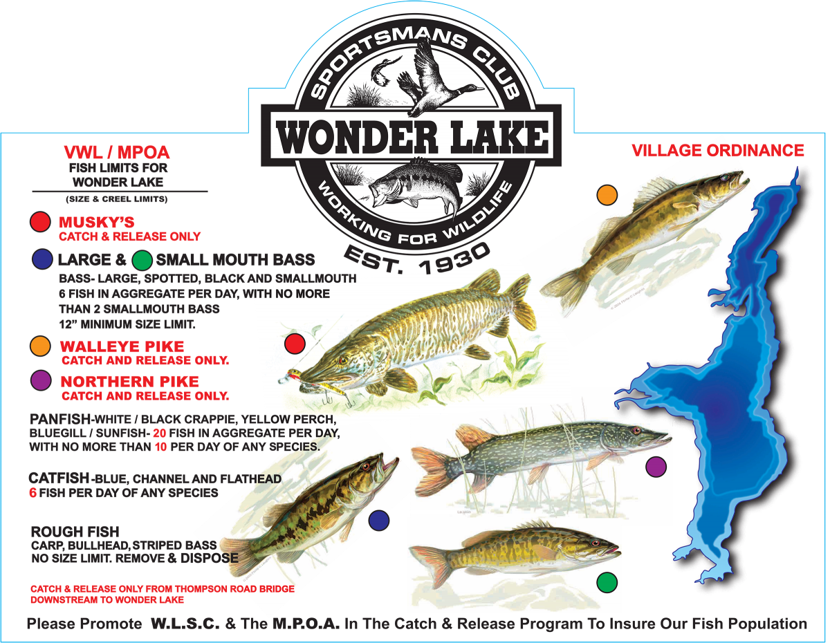 MPOA Fishing Regulations  Official Website of the Wonder Lake Master  Property Owners Association, M.P.O.A.