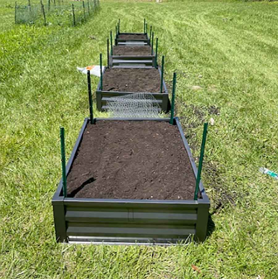 raised garden beds for soil testing